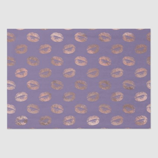 Glamour Rose Gold Found Lavendel Lips Seidenpapier (Vorderseite)