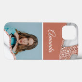Glamour Rose Gold Glitzer Foto Case-Mate iPhone Hülle (Rückseite (Horizontal))