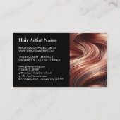 Glamour Rose Gold Glitzer Hair Stylist Foto Visitenkarte (Rückseite)