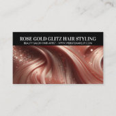 Glamour Rose Gold Glitzer Hair Stylist Foto Visitenkarte (Vorderseite)