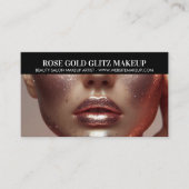 Glamour Rose Gold Glitzer Makeup Artist Foto Visitenkarte (Vorderseite)