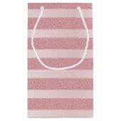 Glamour Rose Gold Glitzer Modernes Template Kleine Geschenktüte (Rückseite)