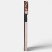 Glamour Rose Gold Glitzer Monogram Initials Case-Mate iPhone Hülle (Rückseite / Rechts)