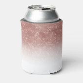 Glamour Rose Gold Glitzer Sequin Ombre Monogram Dosenkühler (Kanne Rückseite)