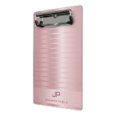 Glamour Rose Gold Template Modern Monogram Mini Klemmbrett (Gewinkelt2)