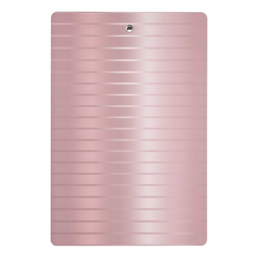 Glamour Rose Gold Template Modern Monogram Mini Klemmbrett (Rückseite)