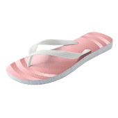 Glamour Rose Gold Template Trendy Modern Badesandalen (Schrägansicht)