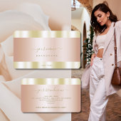 Glamour Rose Gold und Gold Farben Beruflich Visitenkarte