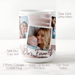 Glamour Rose Gold und White 3 Picture Collage Kaffeetasse<br><div class="desc">Ein eleganter Foto Collage Schlamm für jeden Anlass! Fügen Sie 3 Bilder und Ihre Veranstaltung oder Feier! Passen Sie Ihre heute an: Monogram,  Girly,  Glitzer,  Make-up,  elegant,  Peitsche,  funkelnd,  Rose Gold,  Pink,  Lux luxuriös,  glamourös,  einzigartig,  modern elegant,  Keepake,  Glitzer Staub,  Rose Gold.</div>