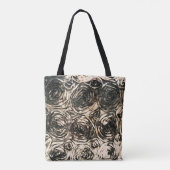 Glamour Rose Goldbronze Blütenglanz Tasche (Rückseite)