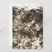 Glamour Rose Goldbronze Rustikale Hochzeit Einladung (Rückseite)