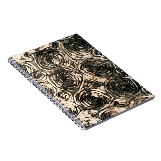 Glamour Rose Goldbronze Rustikales Blumengläschen Notizblock (Rechte Seite)