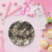 Glamour Rose Goldbronze Rustikales Blumengläschen Pappteller (Party)