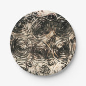 Glamour Rose Goldbronze Rustikales Blumengläschen Pappteller (Vorderseite)