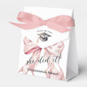 Glamour Rosegold Bow Abschluss Geschenkschachtel (Vorderseite)