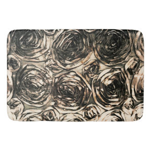 Glamour-Rosen Gold-Bronze rustikale Blumen Glamour Badematte
