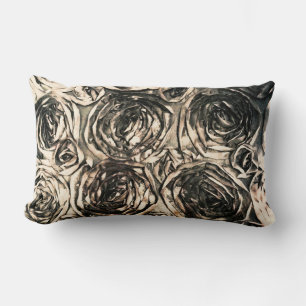 Glamour-Rosen Gold Bronze Rustikale Blumen Glamour Lendenkissen