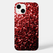 Glamour Roter Glitzer Glitzern Case-Mate iPhone Hülle (Rückseite)