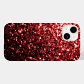 Glamour Roter Glitzer Glitzern Case-Mate iPhone Hülle (Rückseite (Horizontal))