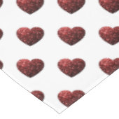 Glamour Roter Glitzer Glitzern Herzmuster Tischdecke (Schrägansicht)