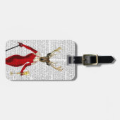 Glamour-Rotwild im Rot Gepäckanhänger (Vorderseite horizontal)