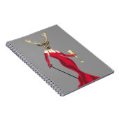 Glamour-Rotwild im Rot Notizblock (Rechte Seite)