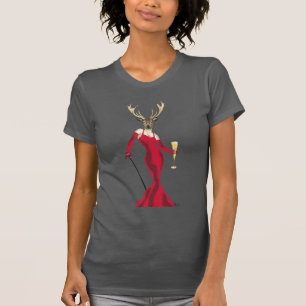 Glamour-Rotwild im Rot T-Shirt