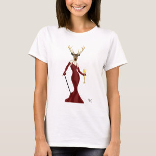 Glamour-Rotwild in Marsala T-Shirt