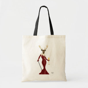 Glamour-Rotwild in Marsala Tragetasche