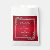 Glamour Ruby Red Gems & Glitzer Geburtstag Geschenktütchen (Vorderseite)