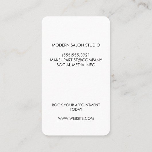 Glamour Salon Shears Terminkarte (Rückseite)