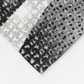 Glamour Schwarz-weißer Funkelnd Glitzer Zebra Stri Fleecedecke (Ecke)