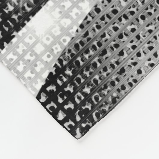 Glamour Schwarz-weißer Funkelnd Glitzer Zebra Stri Fleecedecke (Ecke)