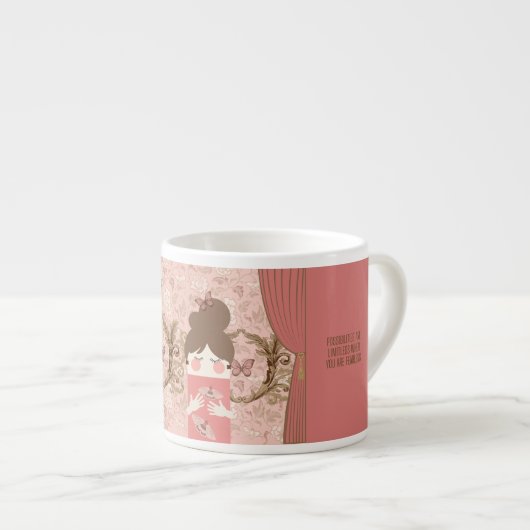 Glamour Serie: Rosa Märchen Espressotasse (Vorderseite Rechts)