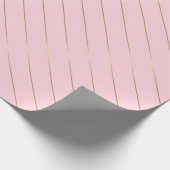 Glamour Shiny Chic Design Pink Gold Streifen Geschenkpapier (Ecke)