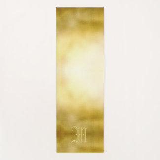 Glamour Shiny Gold Royal Crown Monogram Yogamatte