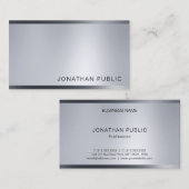 Glamour Silber Look Lights Moderne Beruflich Visitenkarte (Vorne/Hinten)