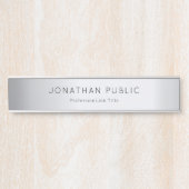 Glamour-silberne Schablonen-Trendy elegantes Türschild (Vorderseite )