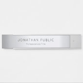 Glamour-silberne Schablonen-Trendy elegantes Türschild (Vorderseite )