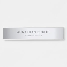 Glamour-silberne Schablonen-Trendy elegantes Türschild