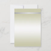 Glamour Silver Bow & Ribbon RSVP Karte (Rückseite)