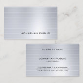 Glamour Silver Elegant Modernes, Berufliches Trend Visitenkarte (Vorne/Hinten)