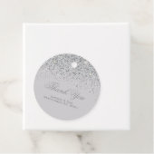 Glamour Silver Glitzer Geschenkanhänger (Beispiel)