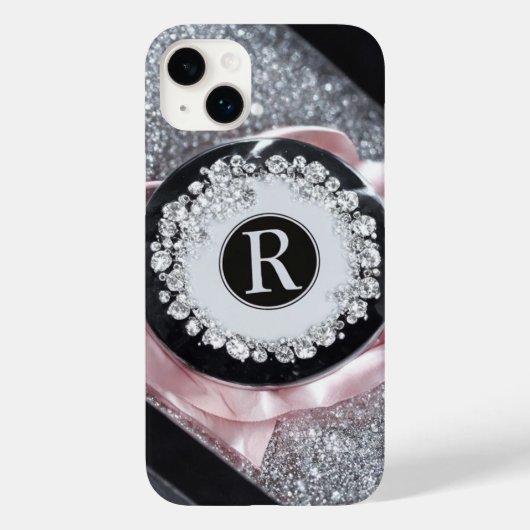 Glamour Silver Glitzer iPhone Case (Rückseite)
