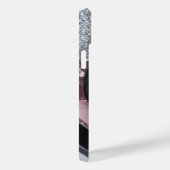 Glamour Silver Glitzer iPhone Case (Rückseite / Rechts)