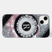 Glamour Silver Glitzer iPhone Case (Rückseite (Horizontal))