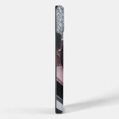 Glamour Silver Glitzer iPhone Case Hülle (Rechte Seite)