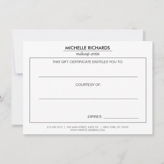 Glamour Silver Glitzer Moderne Schönheitskarte (Rückseite)