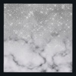Glamour Silver Glitzer White Marble Ombre Künstlicher Leinwanddruck<br><div class="desc">Dieses elegante und glamouröse Design ist perfekt für die trendige und stilvolle Frau. Es zeigt ein Imitat, das funkelnd silberne Glitzer-Sequenz und weiß mit schwarzem Marmorstein Muster ombre Farbverlauf gedruckt. Es ist modern, mädchenhaft, hübsch und cool. ***WICHTIGE HINWEIS FÜR DESIGN: Für individuelle Designanfragen, wie z.B. passende Produktanfragen, Farbänderungen, Platzierungsänderungen oder...</div>