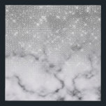 Glamour Silver Glitzer White Marble Ombre Künstlicher Leinwanddruck<br><div class="desc">Dieses elegante und glamouröse Design ist perfekt für die trendige und stilvolle Frau. Es zeigt ein Imitat, das funkelnd silberne Glitzer-Sequenz und weiß mit schwarzem Marmorstein Muster ombre Farbverlauf gedruckt. Es ist modern, mädchenhaft, hübsch und cool. ***WICHTIGE HINWEIS FÜR DESIGN: Für individuelle Designanfragen, wie z.B. passende Produktanfragen, Farbänderungen, Platzierungsänderungen oder...</div>